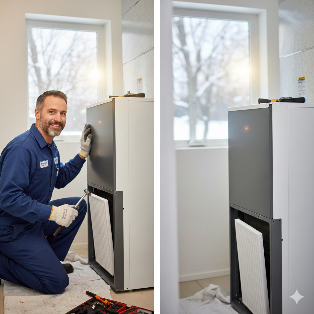 Modern HVAC Unit Installation