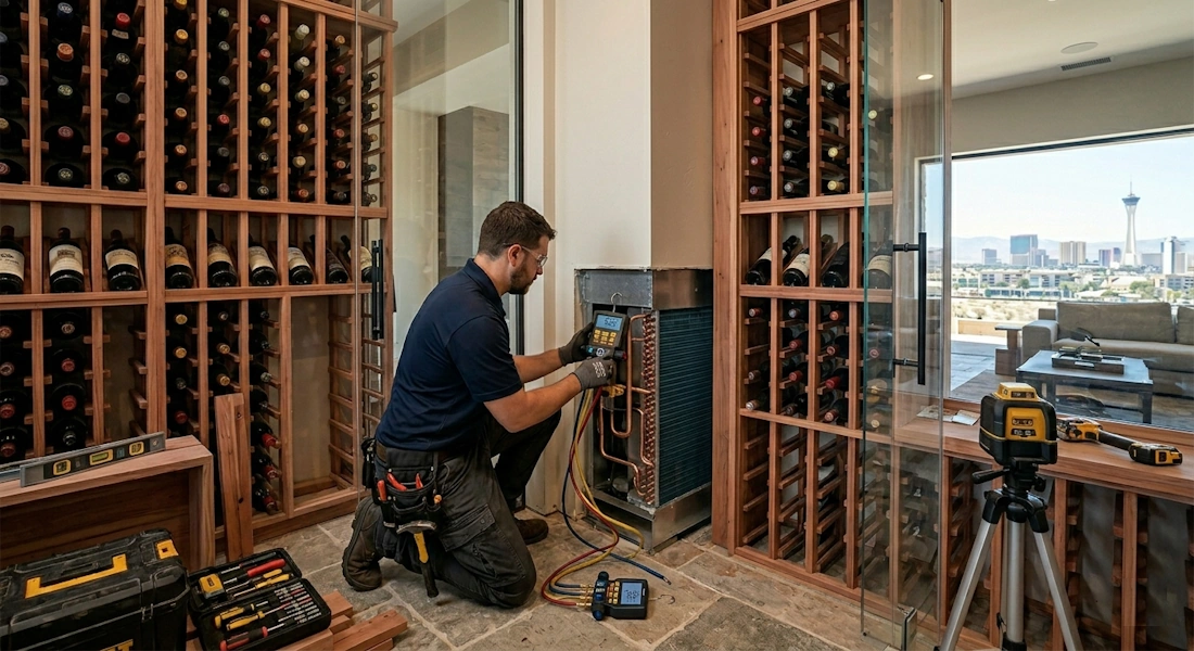 wine cellar cooling system las vegas 702-869-8093